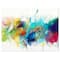 Designart - Brush Stroke Colorful Oil Painting - Contemporary Painting Print on Wrapped Canvas